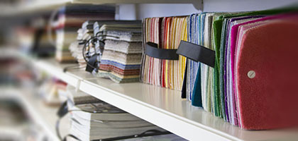 Eine kleine Auswahl von Teppichmustern aus unserem Studio