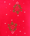 Weihnachtsteppich Tannenbaum Dekor 8 Farbe rot-gold